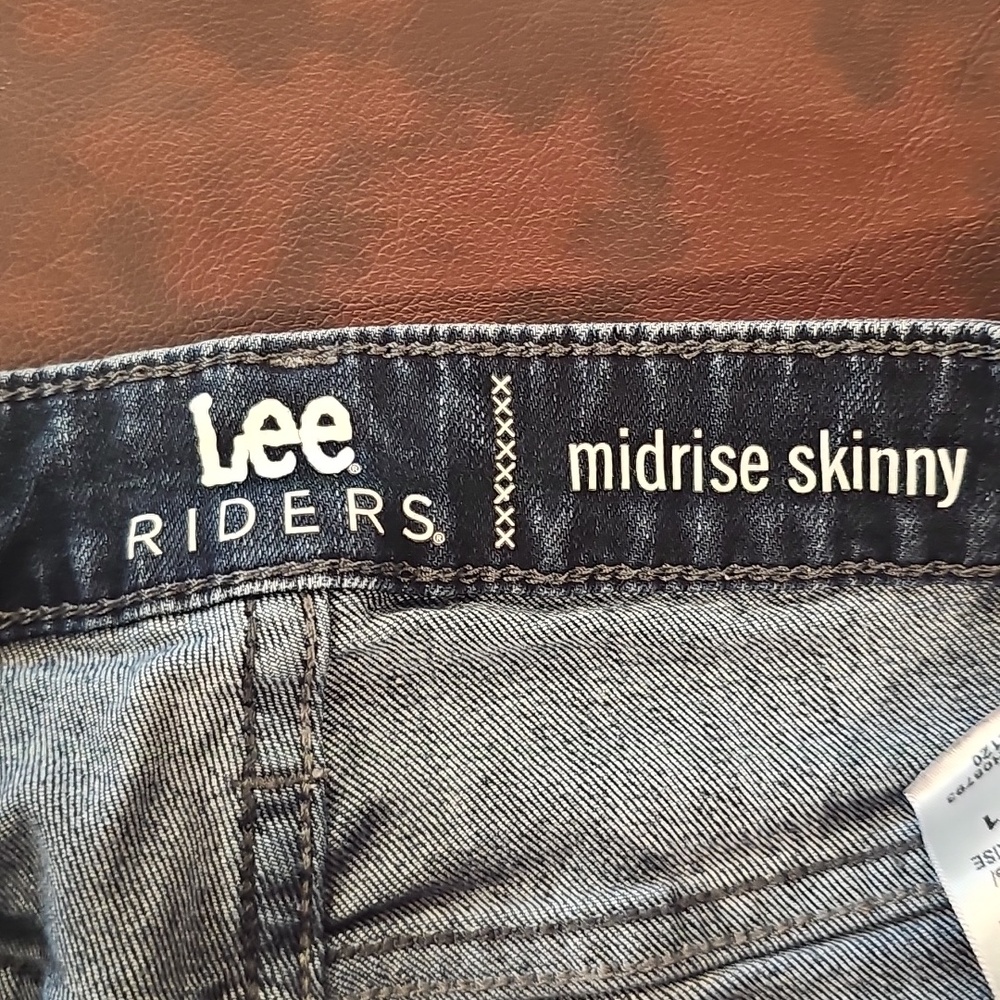 N Mens Blue Lee Riders Jeans Sz 8M Midrise Skinny - Picture 4 of 6